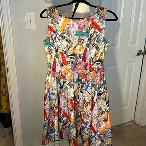 Vintage Lindy Bop Magazine dress with slim black belt